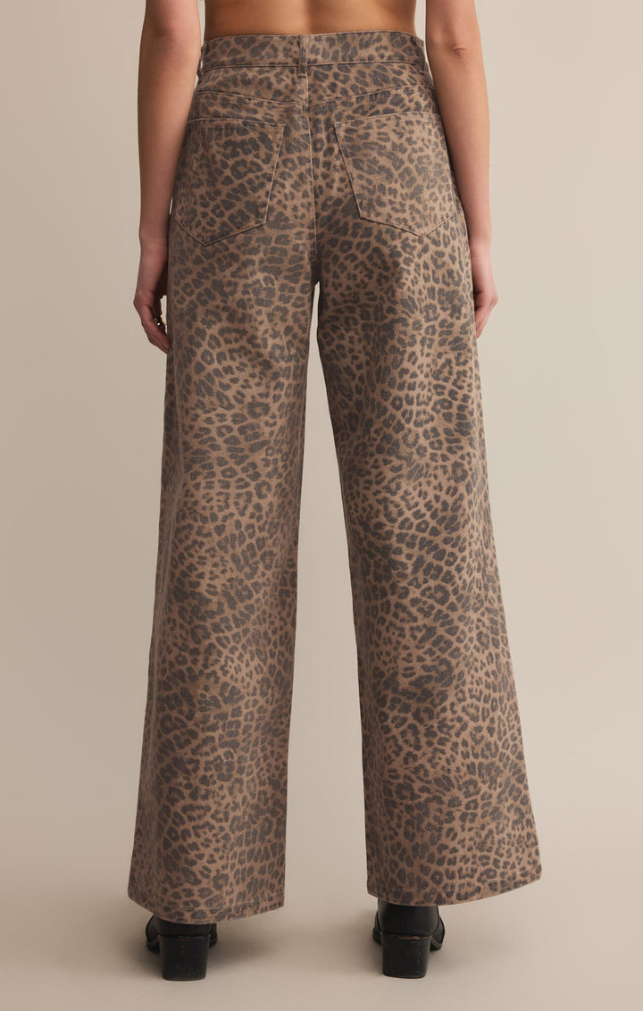 Z Supply Marli Denim Leopard Pant