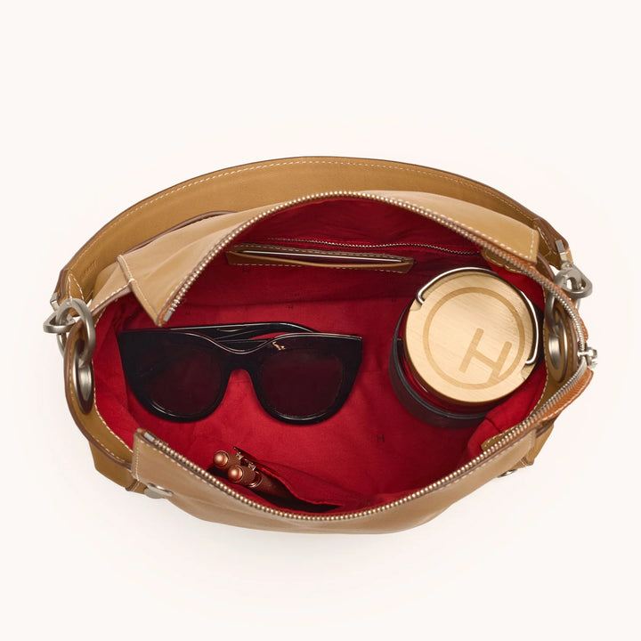 Hammitt Bryant Large Crossbody Bag in Oak Edge/Brushed Silver
