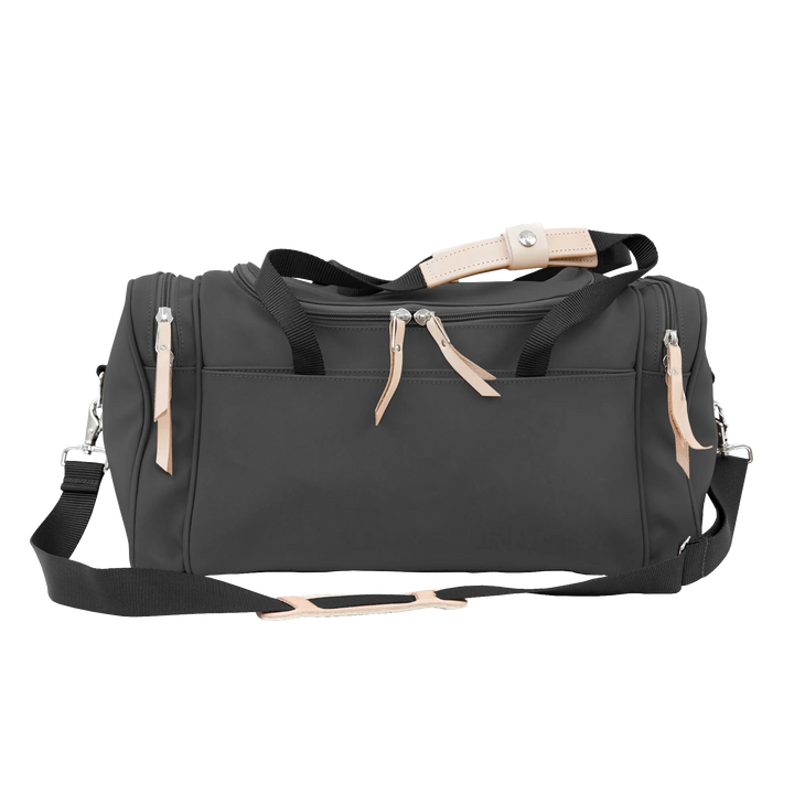 Jon Hart Medium Square Duffel in Black Coated Canvas