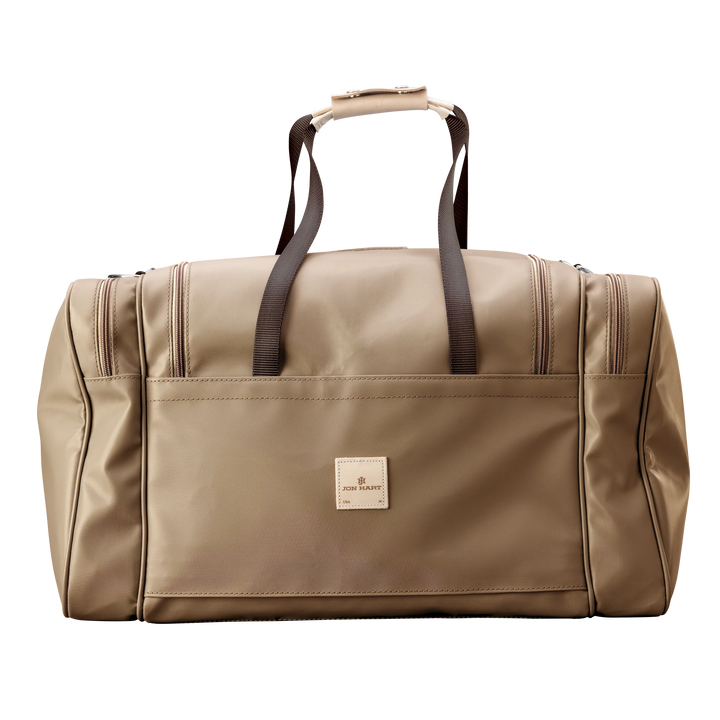 Jon Hart Large Square Duffel in Saddle Coated Canvas