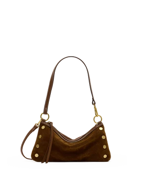 Hammitt Kyle Small in Cinnamon Suede/Antique Gold