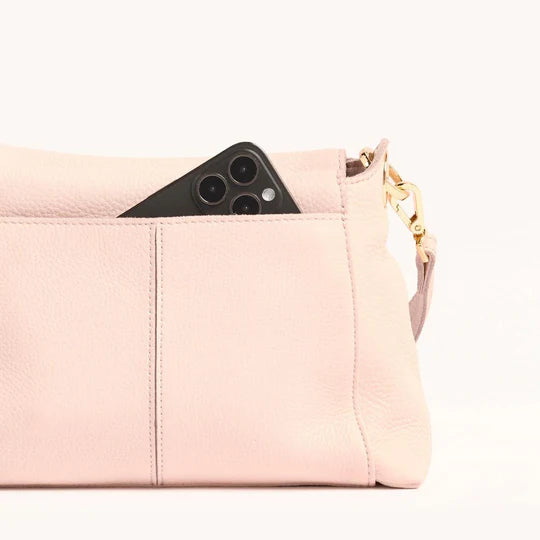 Hammitt Bryant Medium Shoulder Bag in Superbloom Pink/Gold