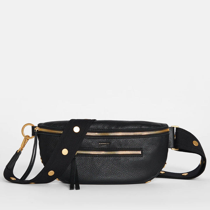 Hammitt Charles Medium Leather Crossbody Belt Bag in Revival Collection/Brushed Gold