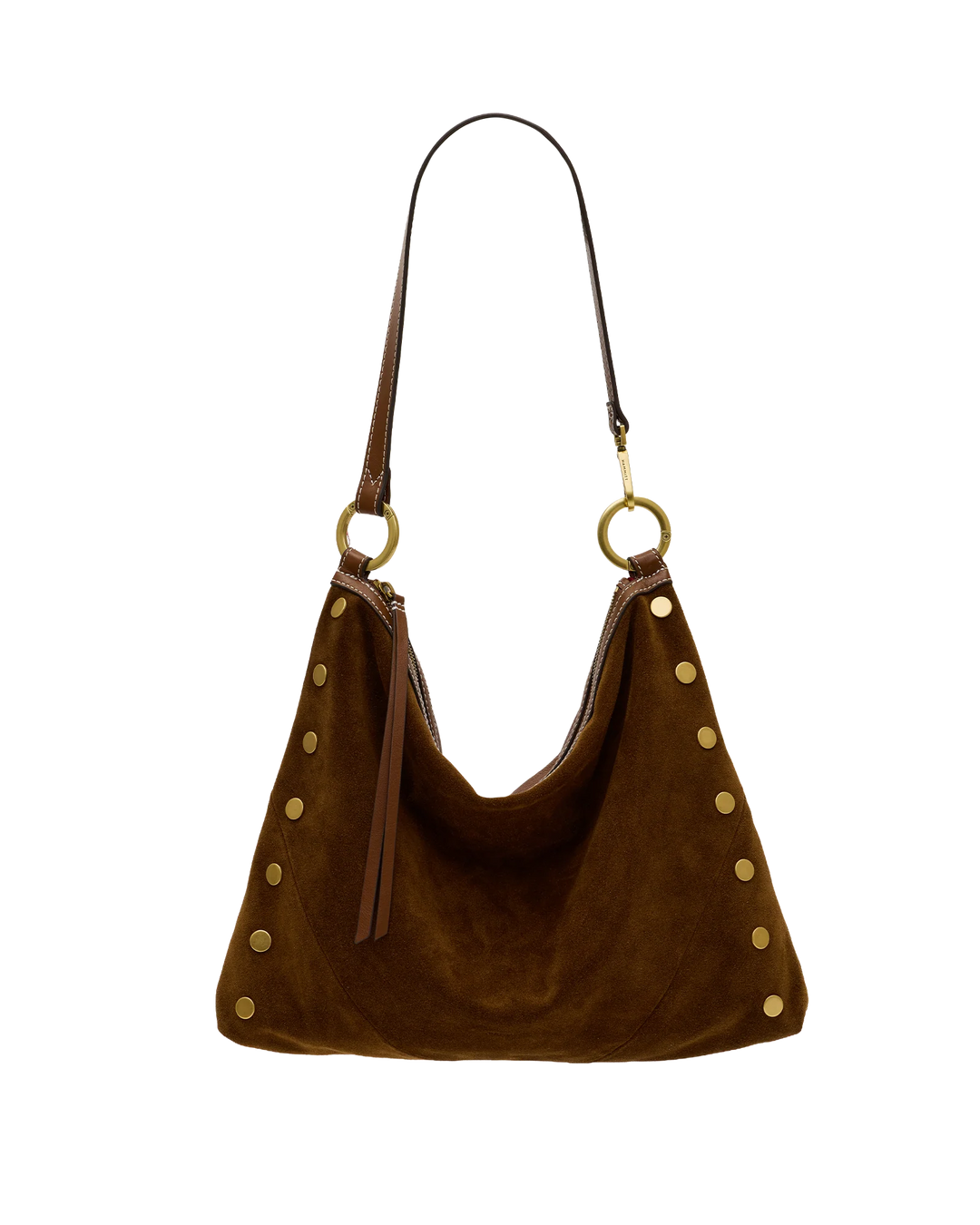 Hammitt Kyle Large in Cinnamon Suede/Antique Gold