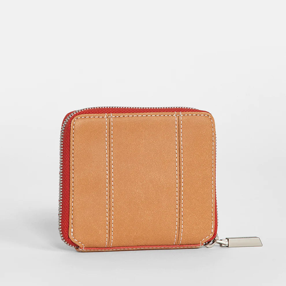 Hammitt 5 North Wallet in Croissant Tan/Brushed Silver