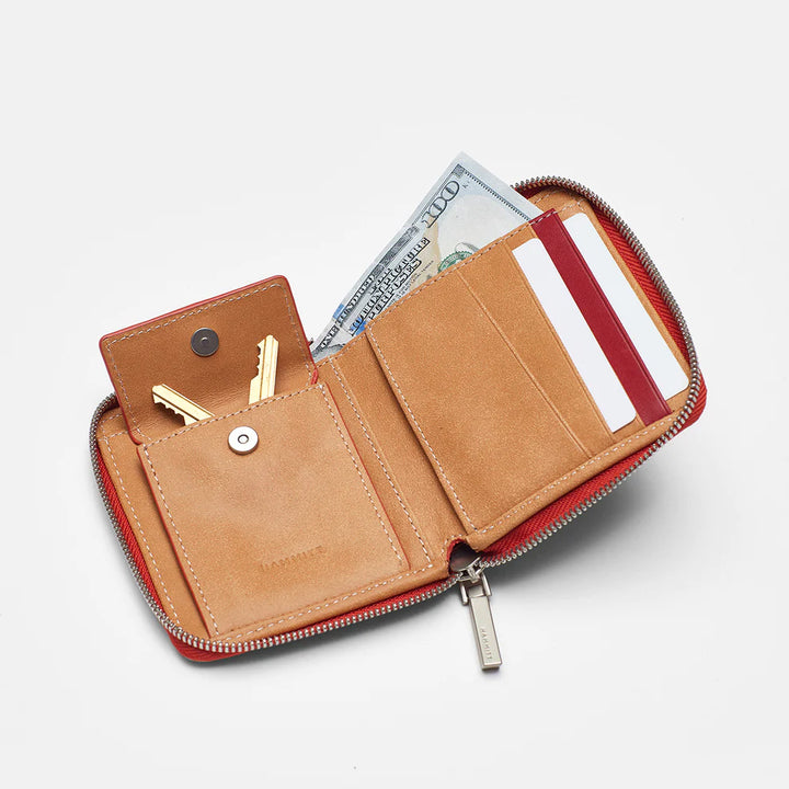 Hammitt 5 North Wallet in Croissant Tan/Brushed Silver