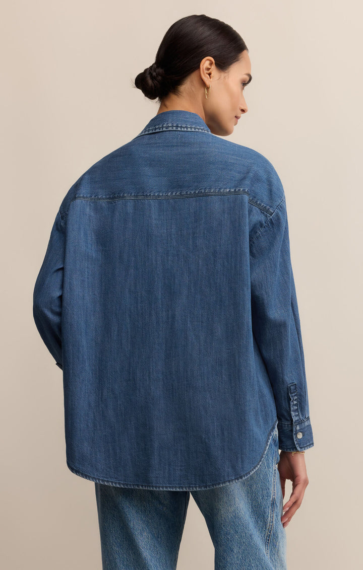 Z Supply Atwood Denim Shirt in Indigo
