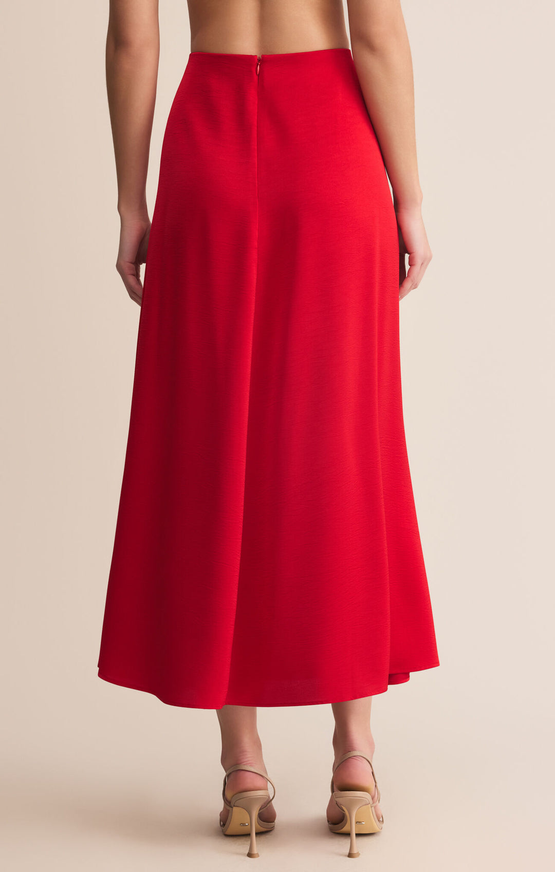 Z Supply Northpointe Midi Skirt in Festive Red