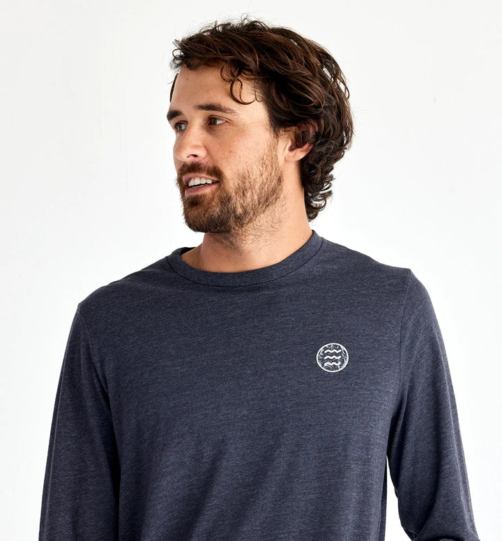 Free No Wake Long Sleeve in Heather Charcoal