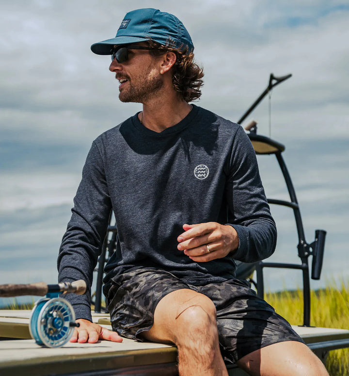Free No Wake Long Sleeve in Heather Charcoal