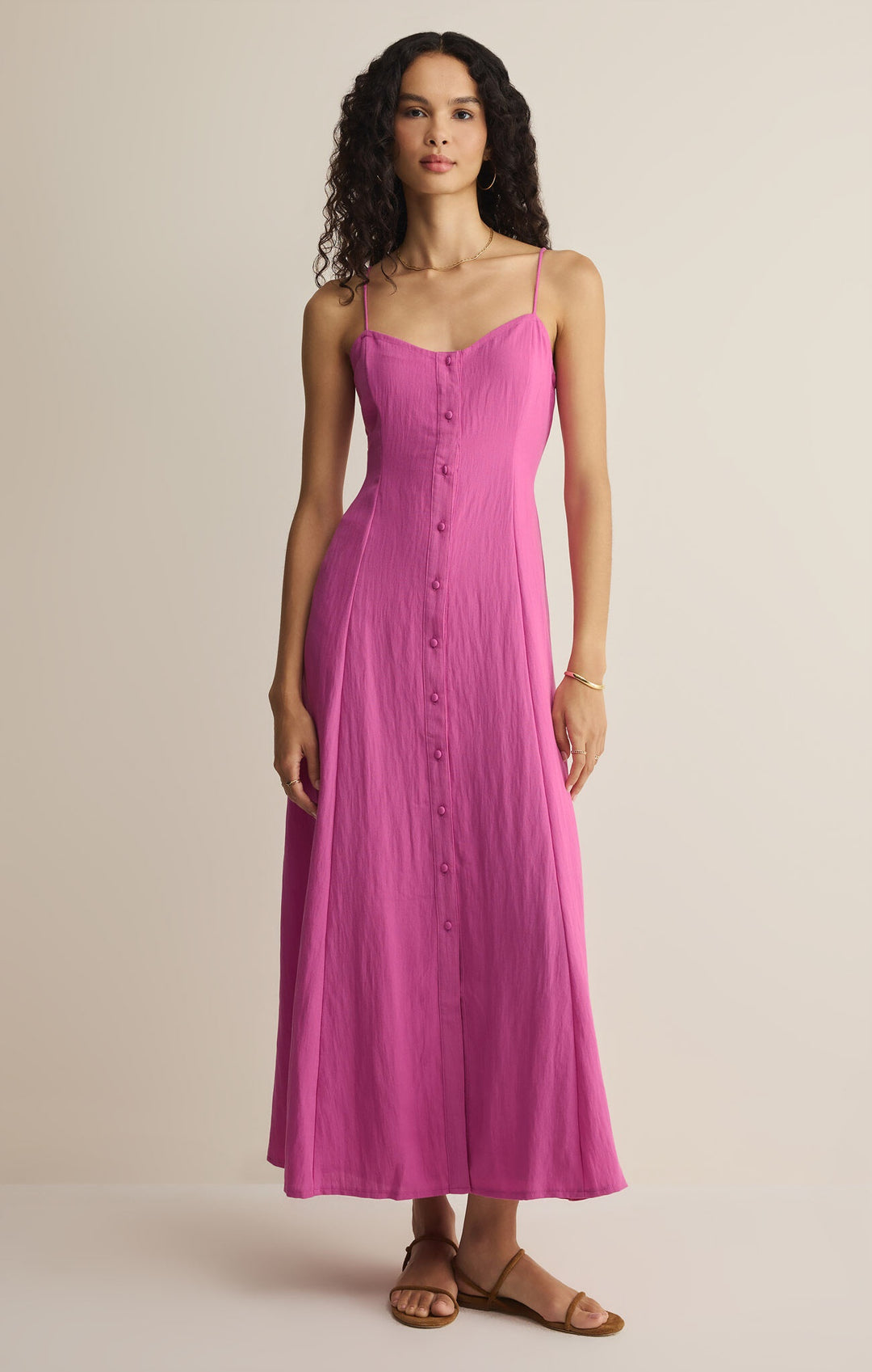 Z Supply Angel Eyes Midi Dress in Berry Blush