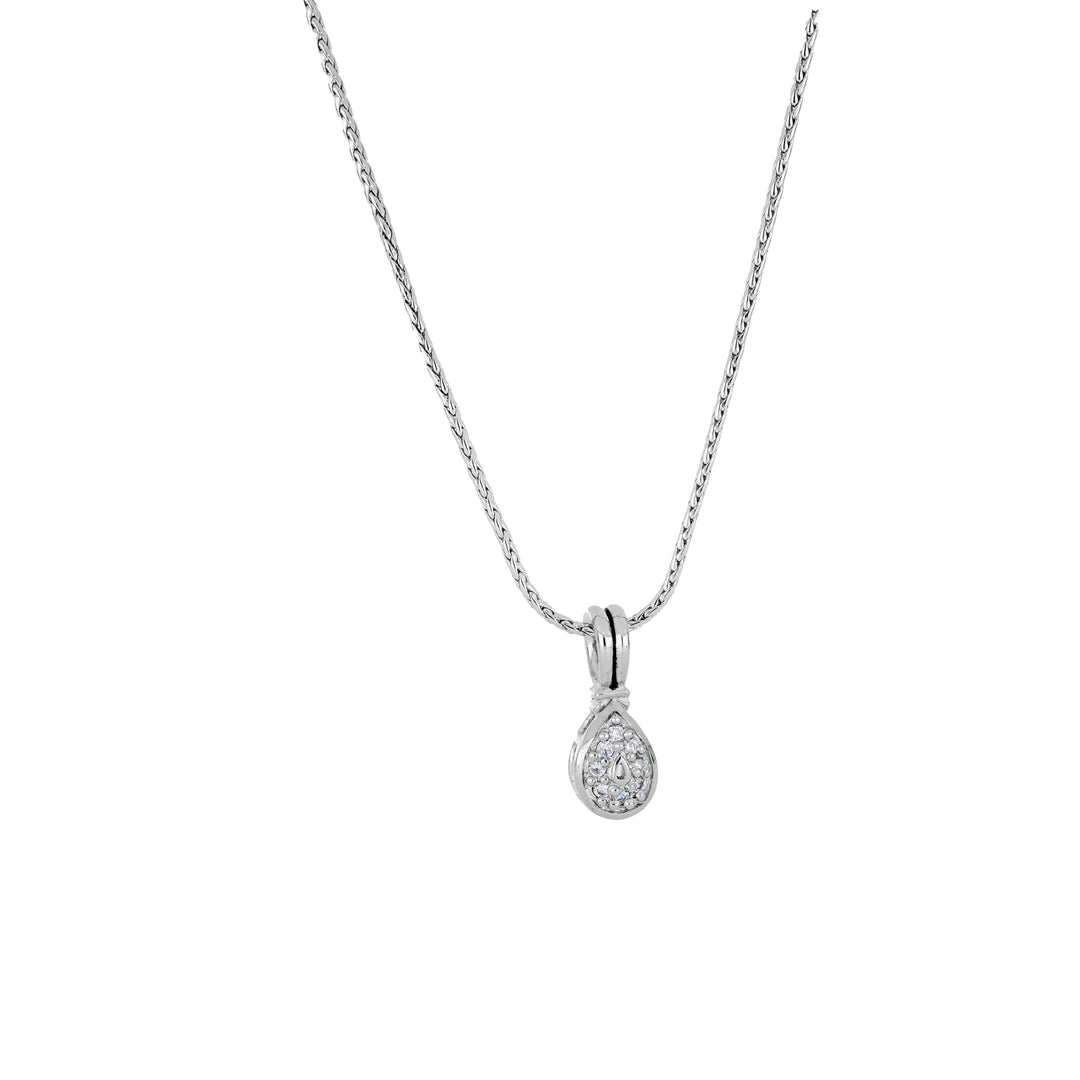 John Medeiros Celebration Collection Pear Shaped Pavé Pendant Necklace 16-18"