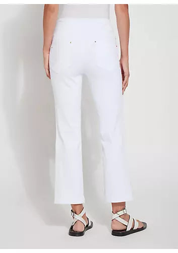 Lysse Baby Bootcut Denim Jean (27" Inseam) in White