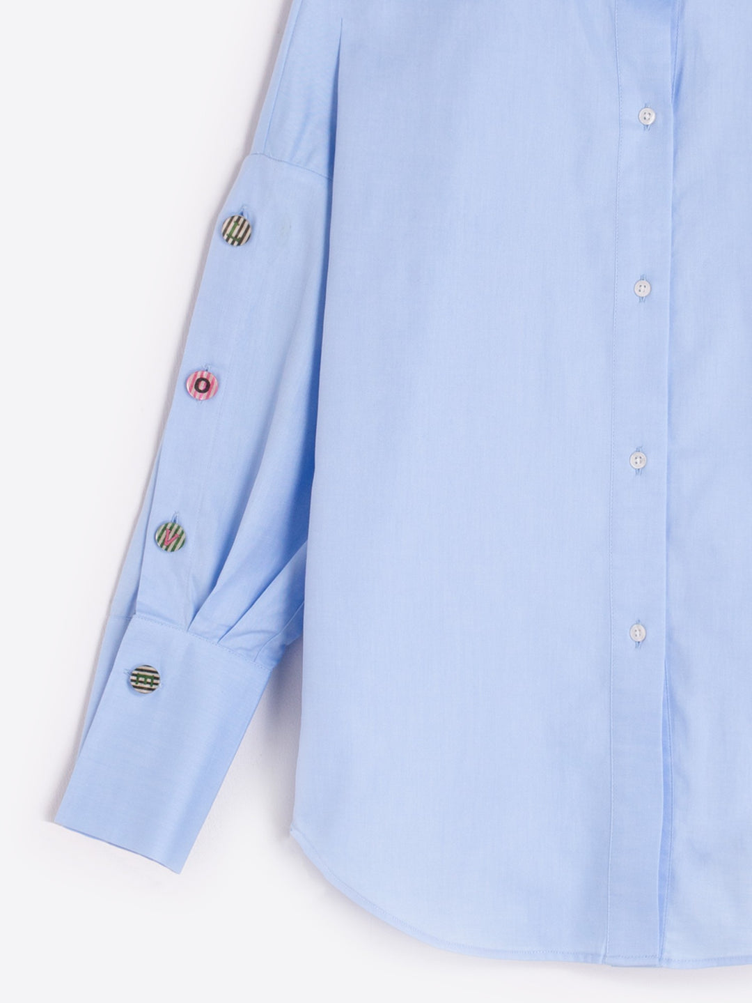 Vilagallo Mikaela Button Down Shirt in Blue
