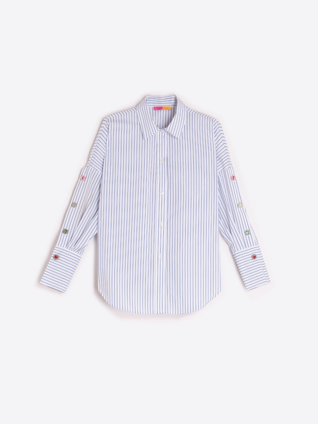 Vilagallo Mikaela Button Down Shirt in White