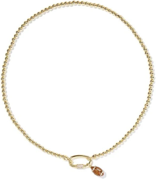 Kendra Scott Gold Football Metal Strand Necklace