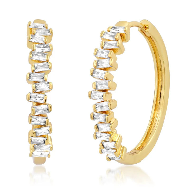 Baguette CZ Hoops