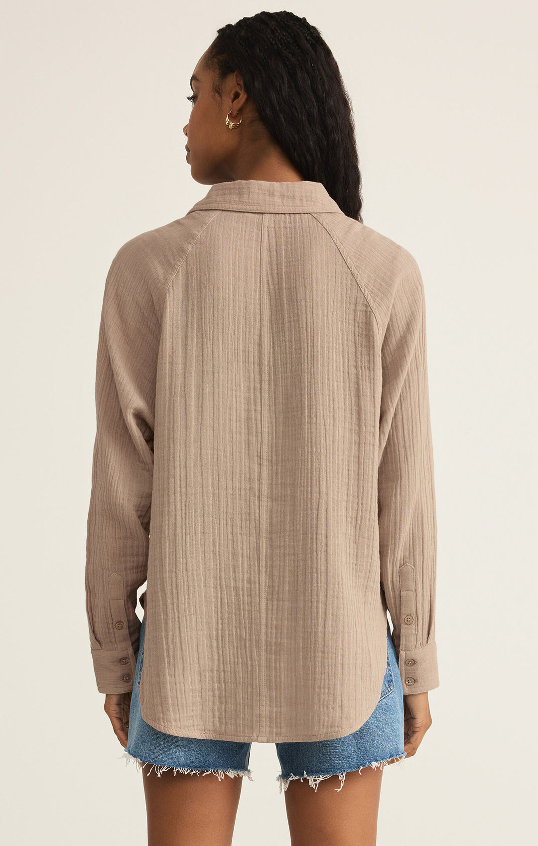 Z Supply The Perfect Airy Top in Iced Coffee