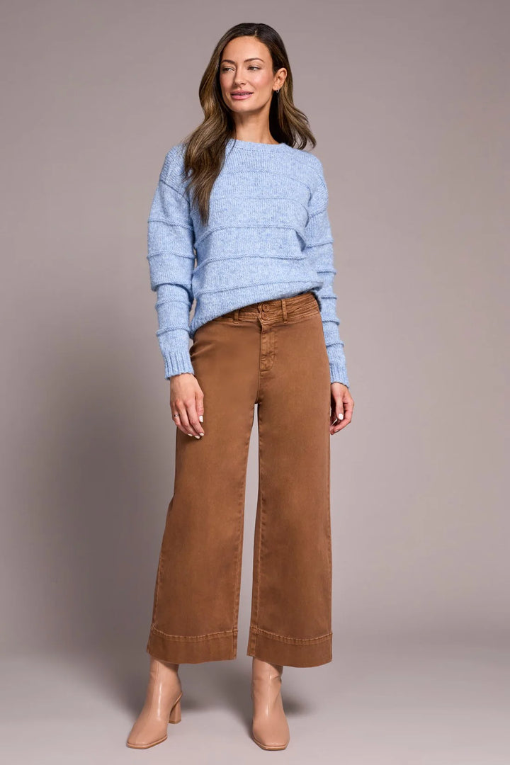 Tribal Comfort Stretch High Rise Palazzo Pants in Walnut