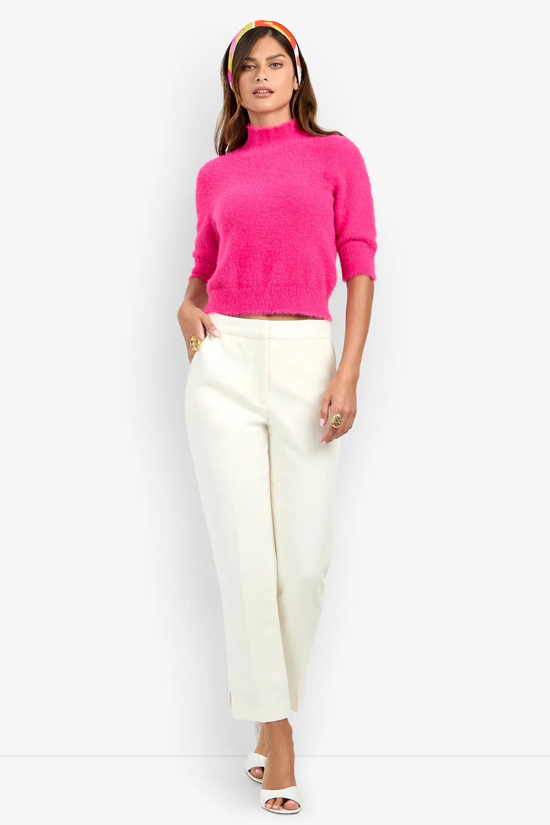 Trina Turk Arno Pant in Winter White