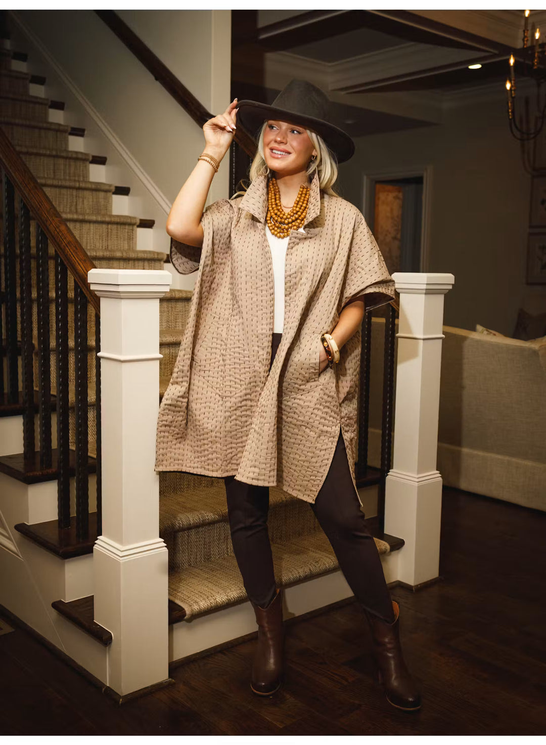 Holly Shae Sela Coat Long in Tan