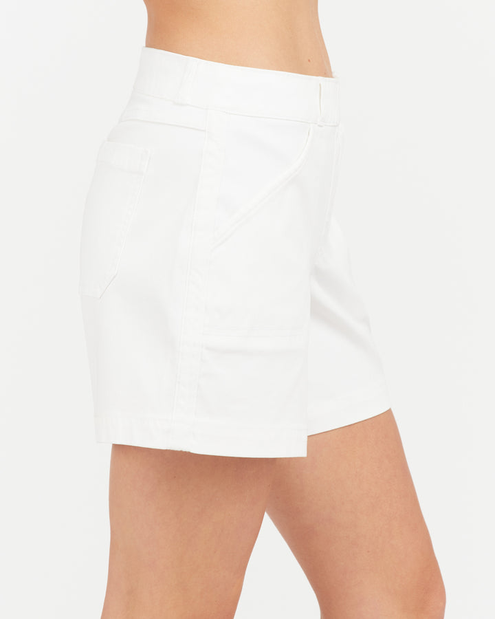 Spanx Stretch Twill 6" Shorts in White