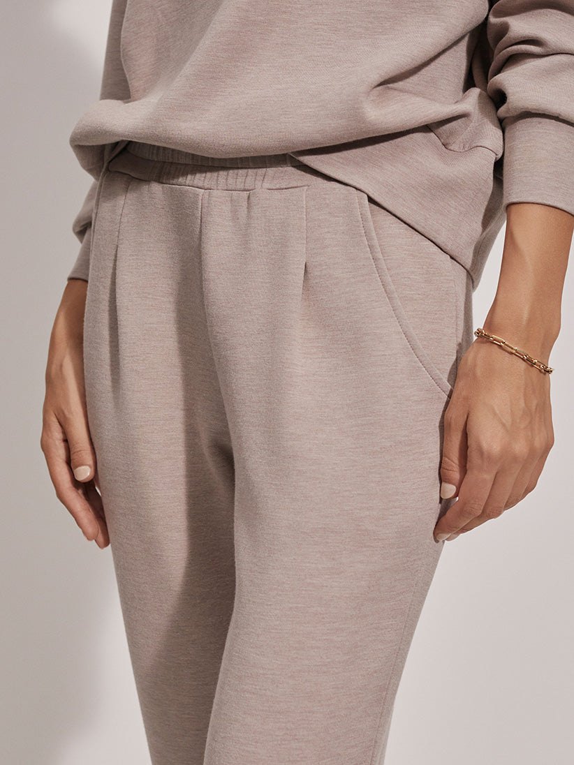 Varley The Rolled Cuff Pant in Taupe Marl