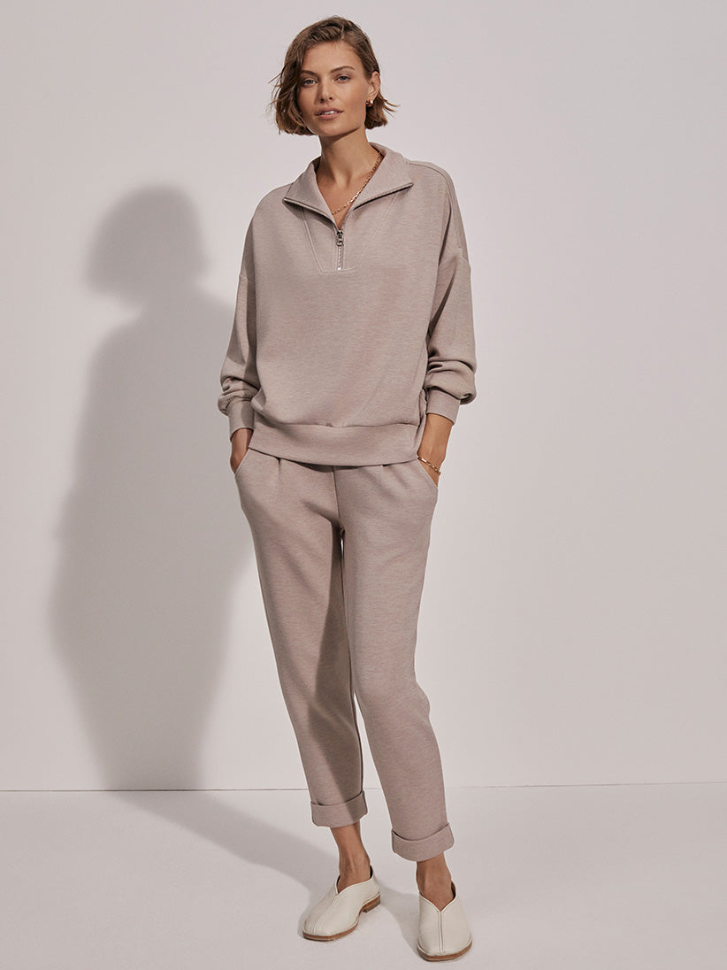 Varley The Rolled Cuff Pant in Taupe Marl