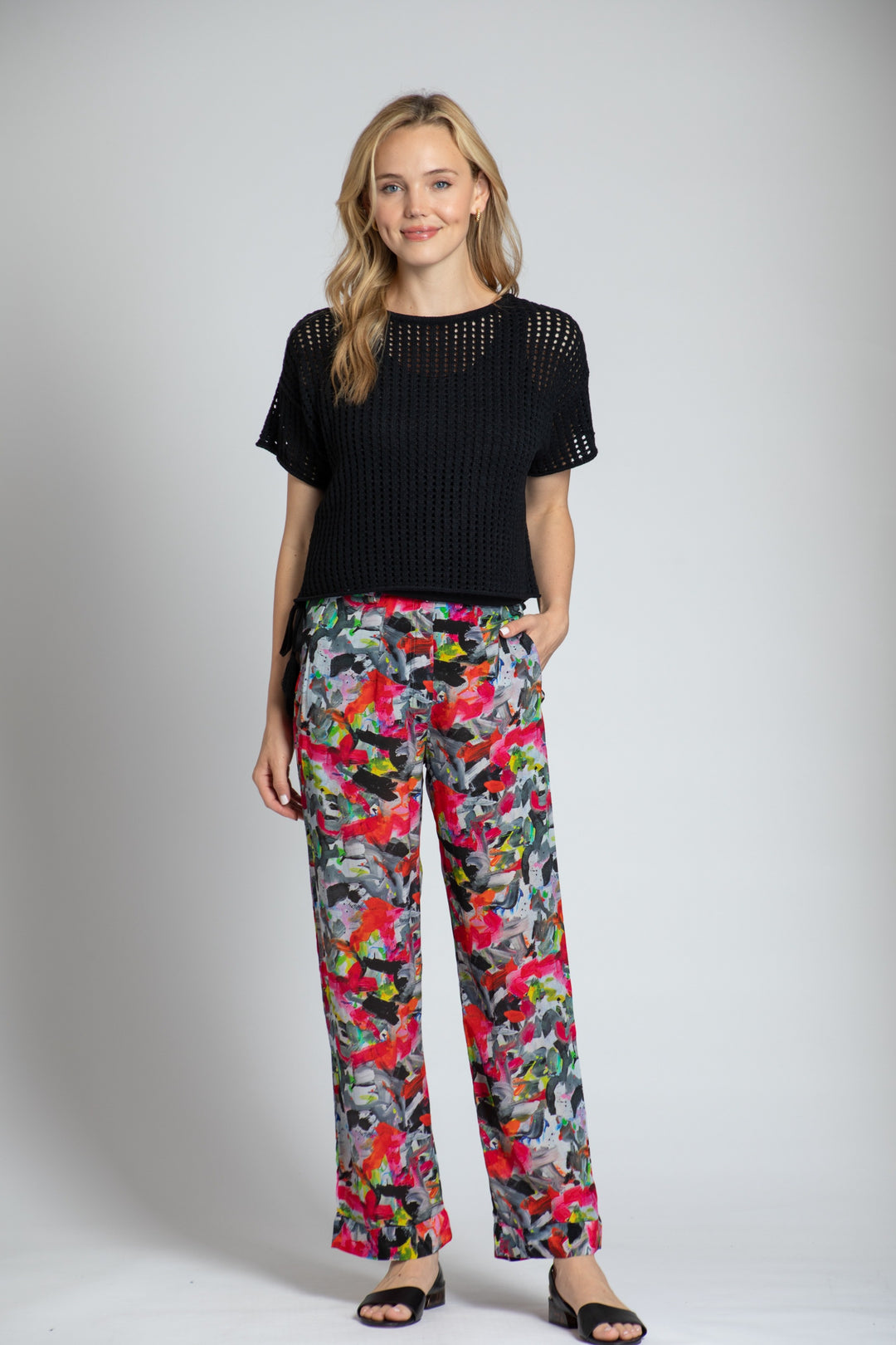 Floral Printed Pull On Pant