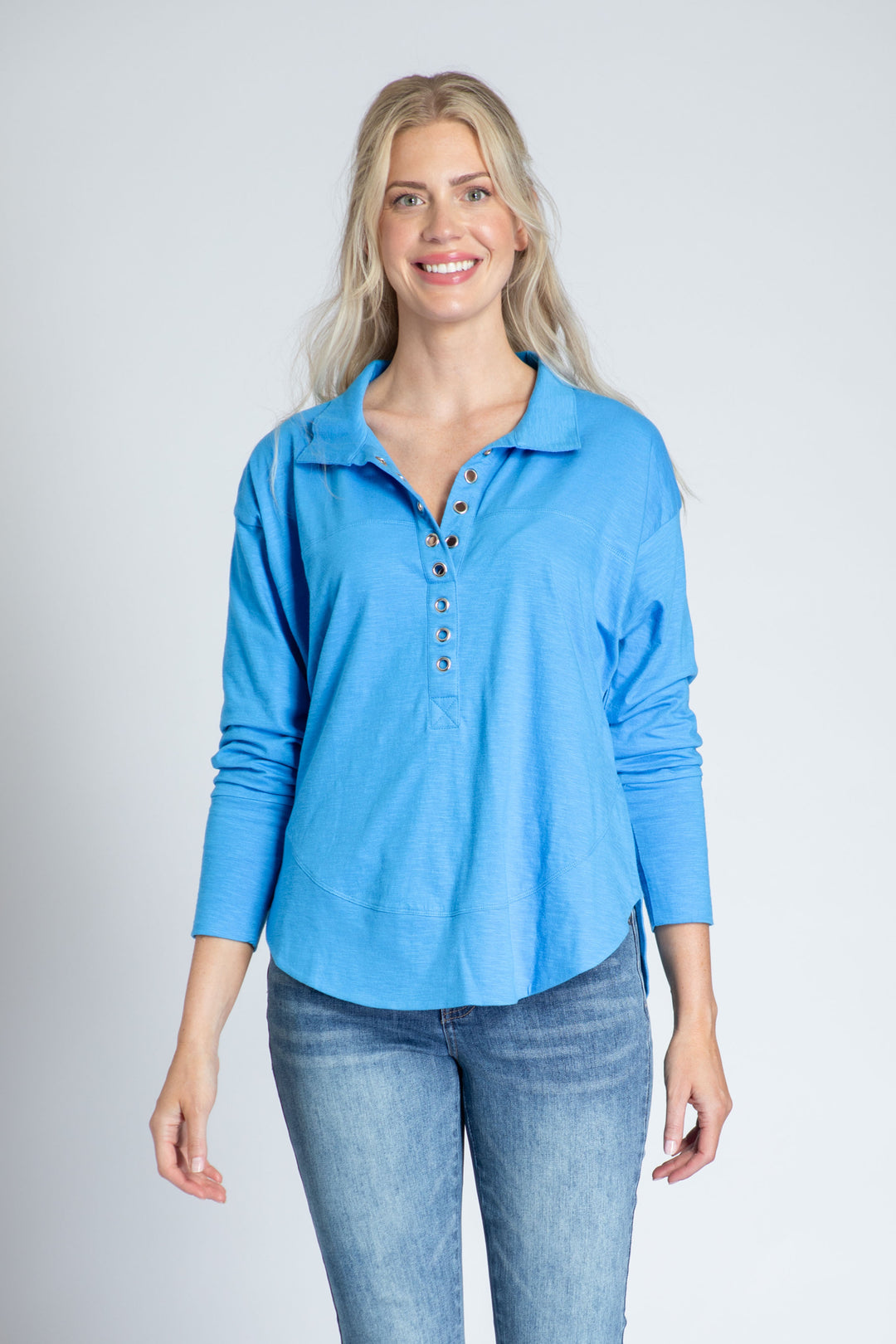 French Blue Henley Top