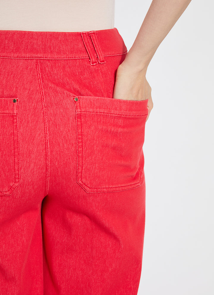 Lysse Erin Pintuck Reprieve Denim Jean in Buoy Red