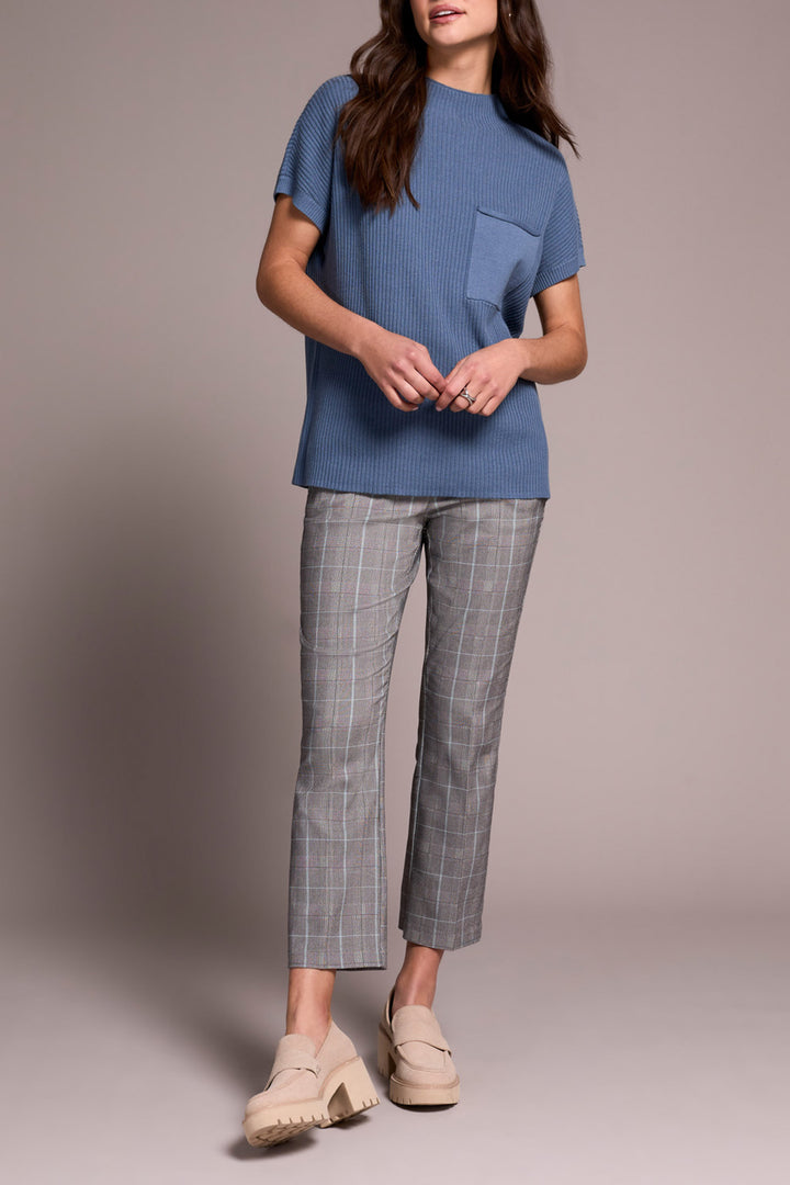 Tribal Dolman Pocket Sweater in Slate Blue