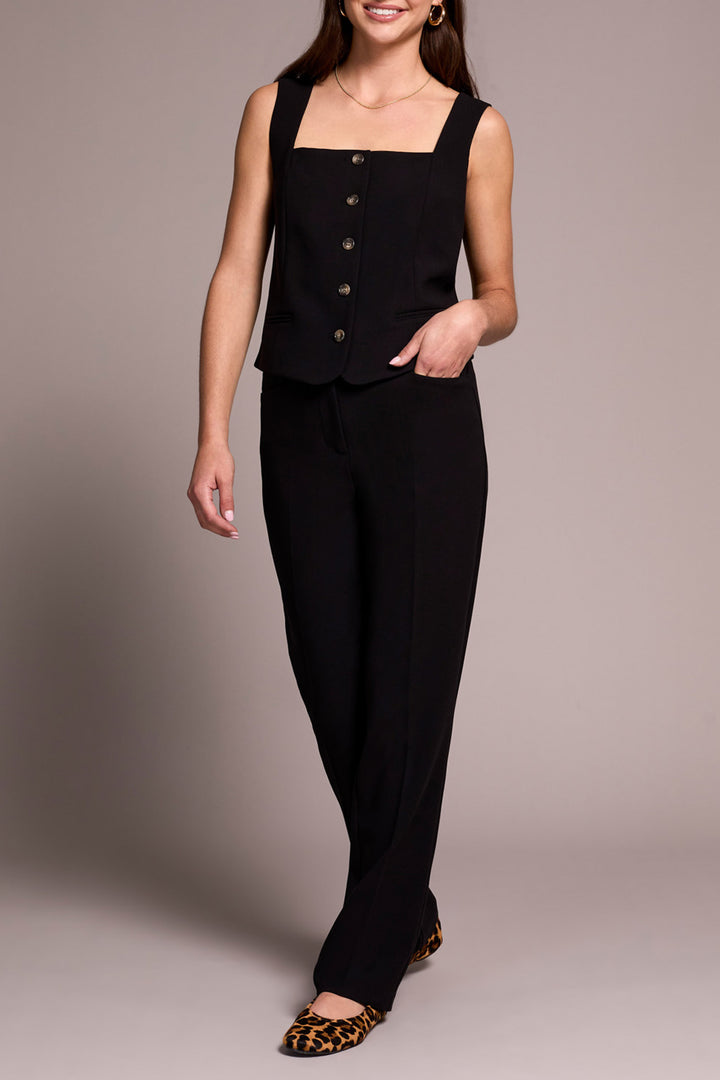 Tribal Fly Front Trouser Pant in Black