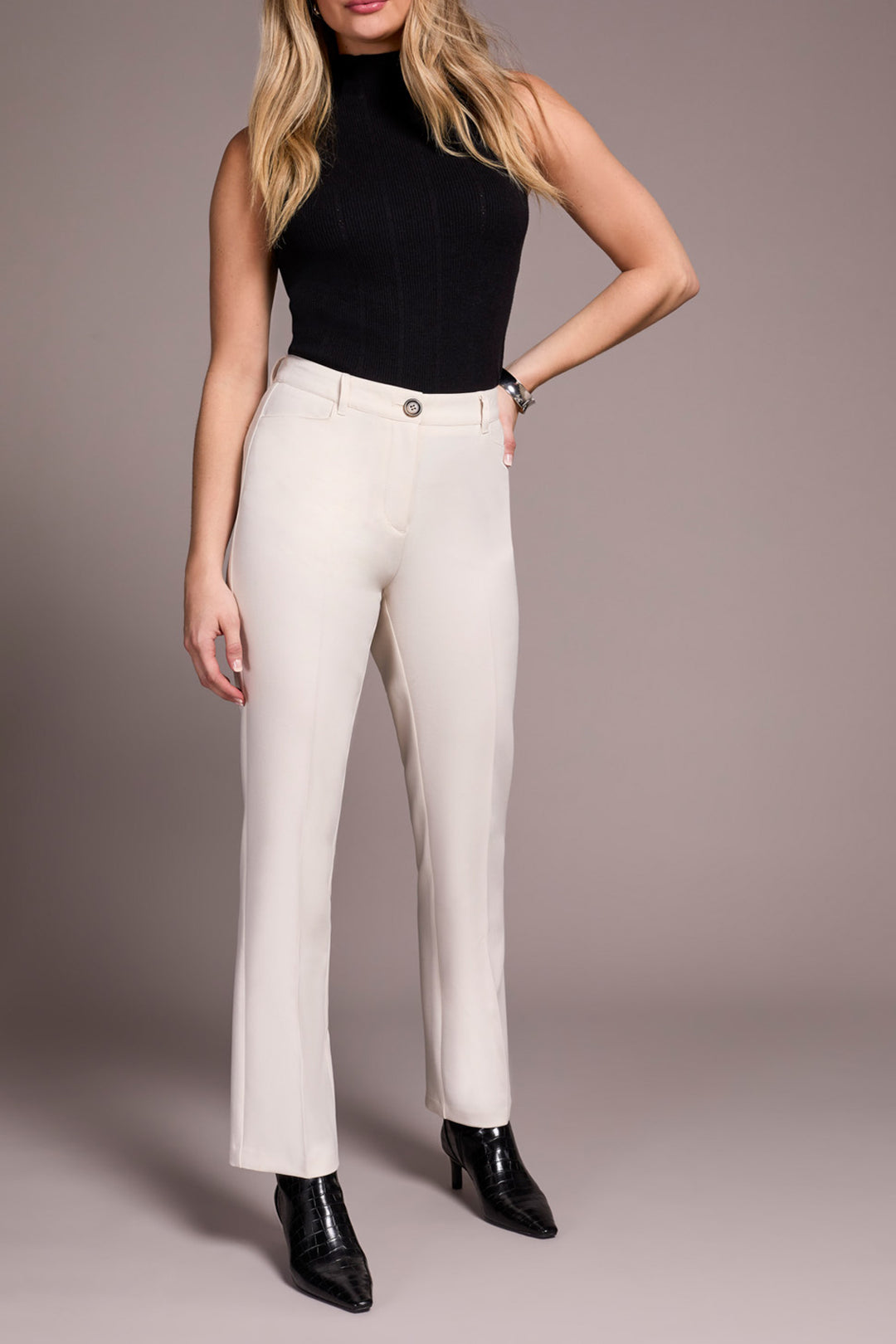Tribal Fly Front Trouser Pant in Moonstone