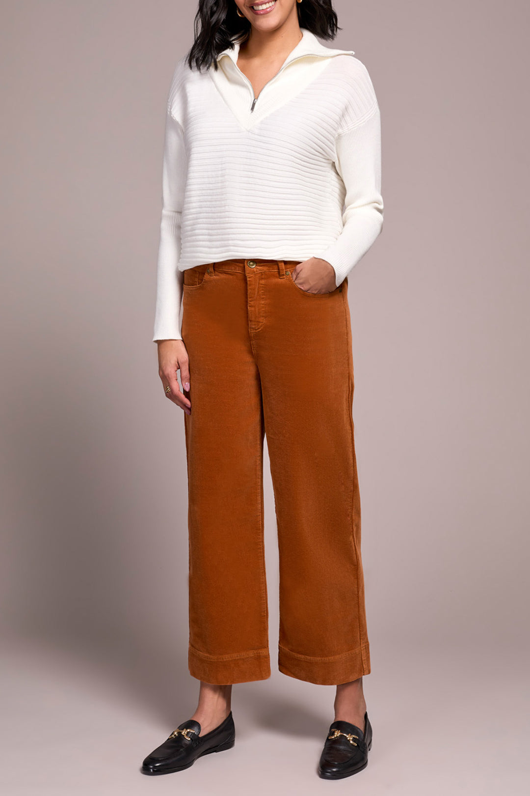 Tribal High Rise Five Pocket Pant in Bran