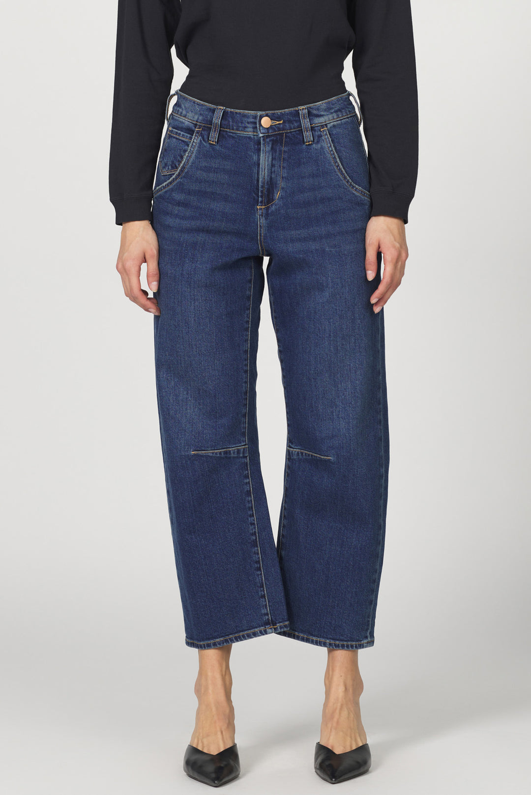 Dear John Lasso High Rise Clean Hem Denim Jean in Denali