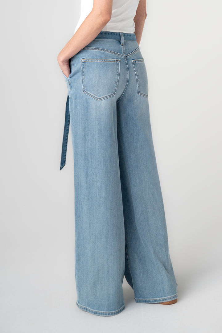 Liverpool Los Angeles High Rise Super Stride With Belt in Tide Pools