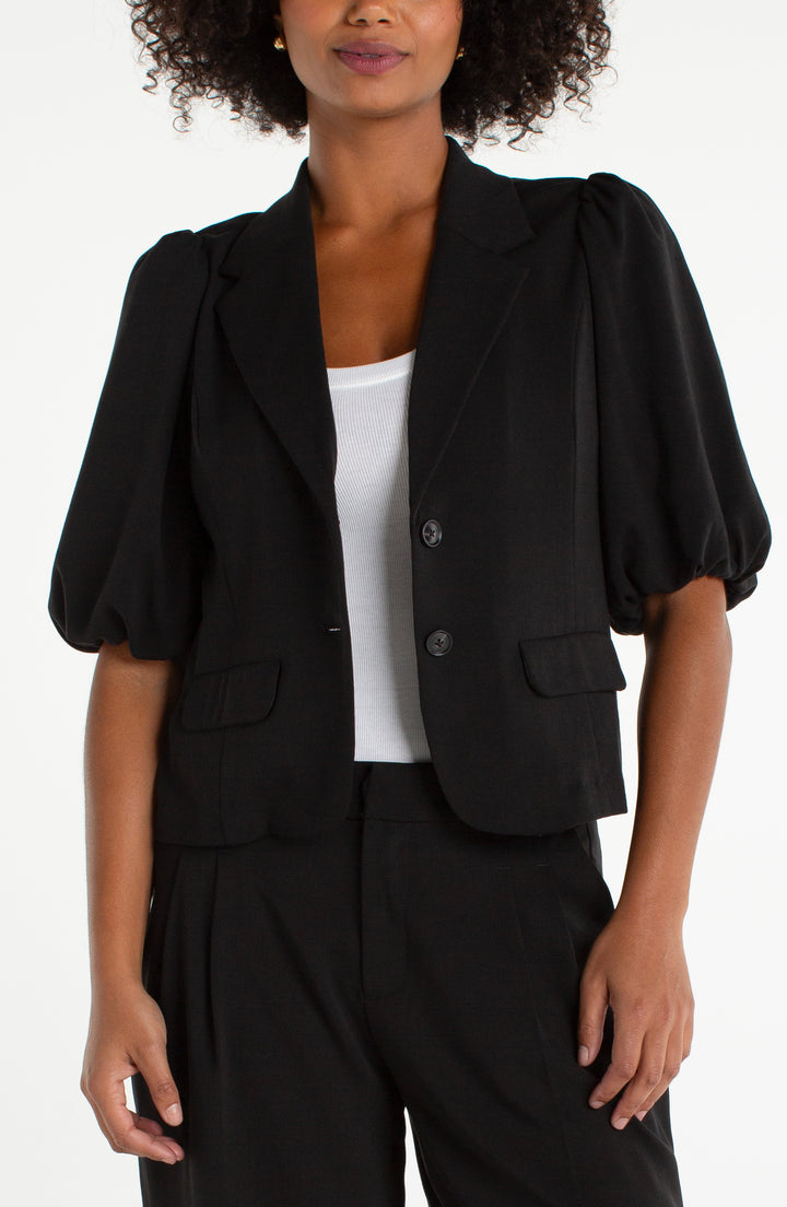 Liverpool Los Angeles Balloon Sleeve Blazer in Black