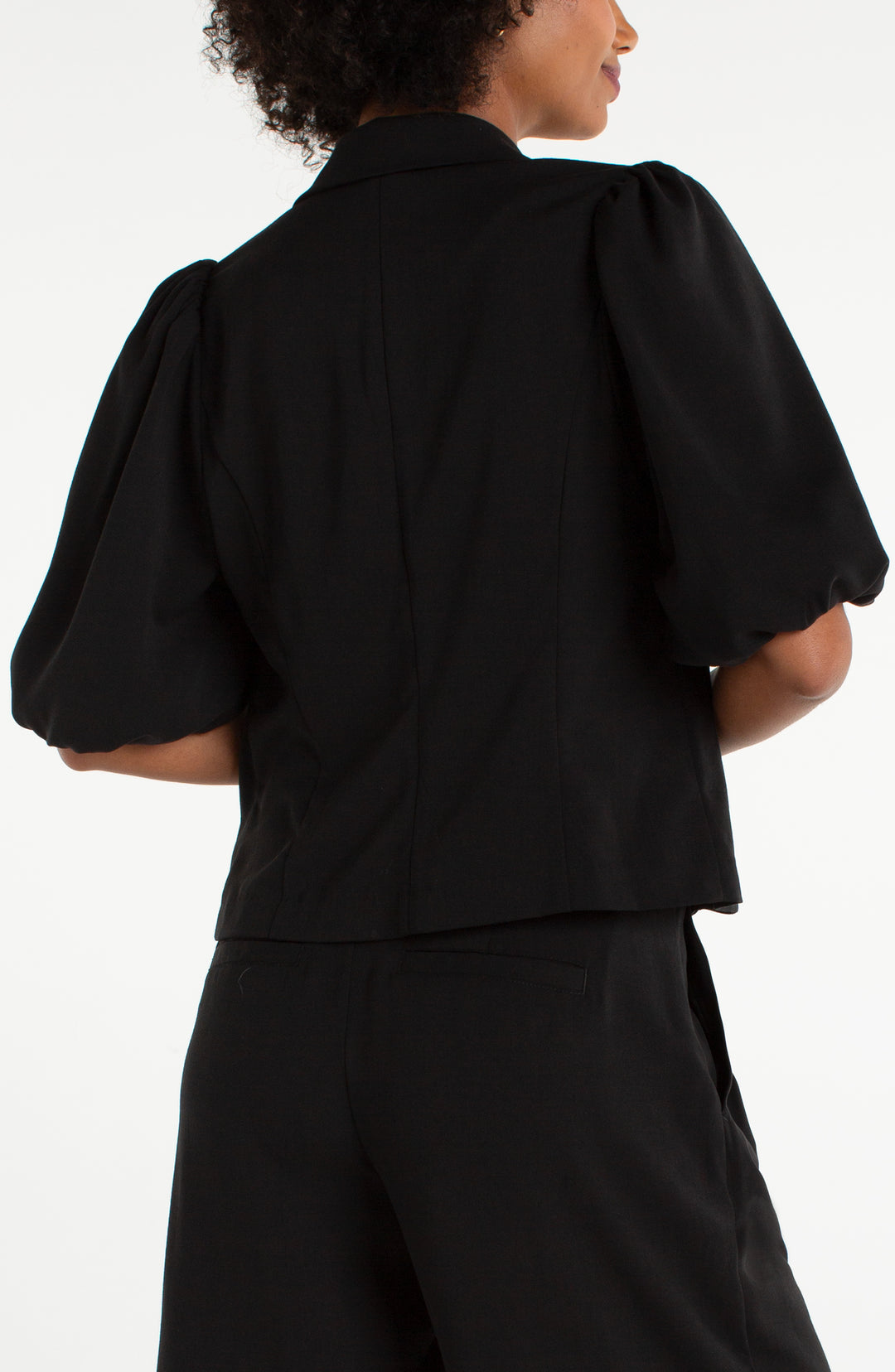 Liverpool Los Angeles Balloon Sleeve Blazer in Black