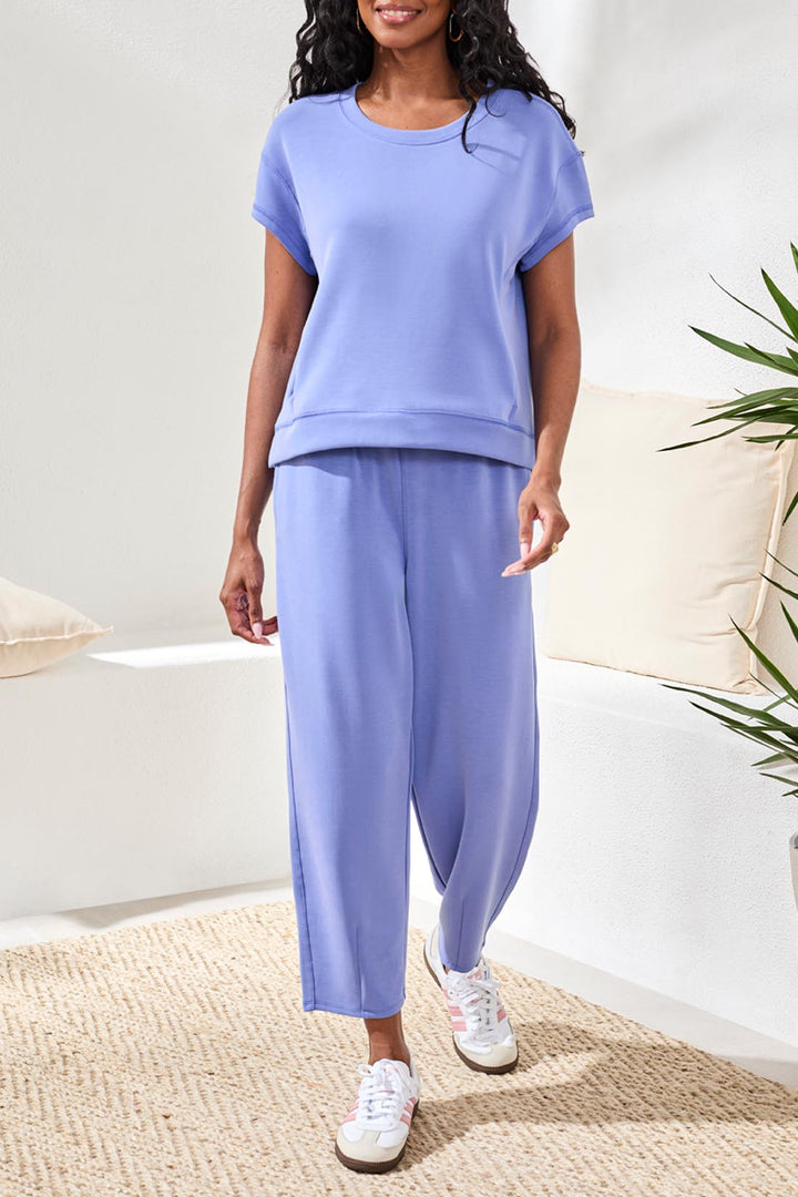 Tribal Short Sleeve Top in Baja Blue