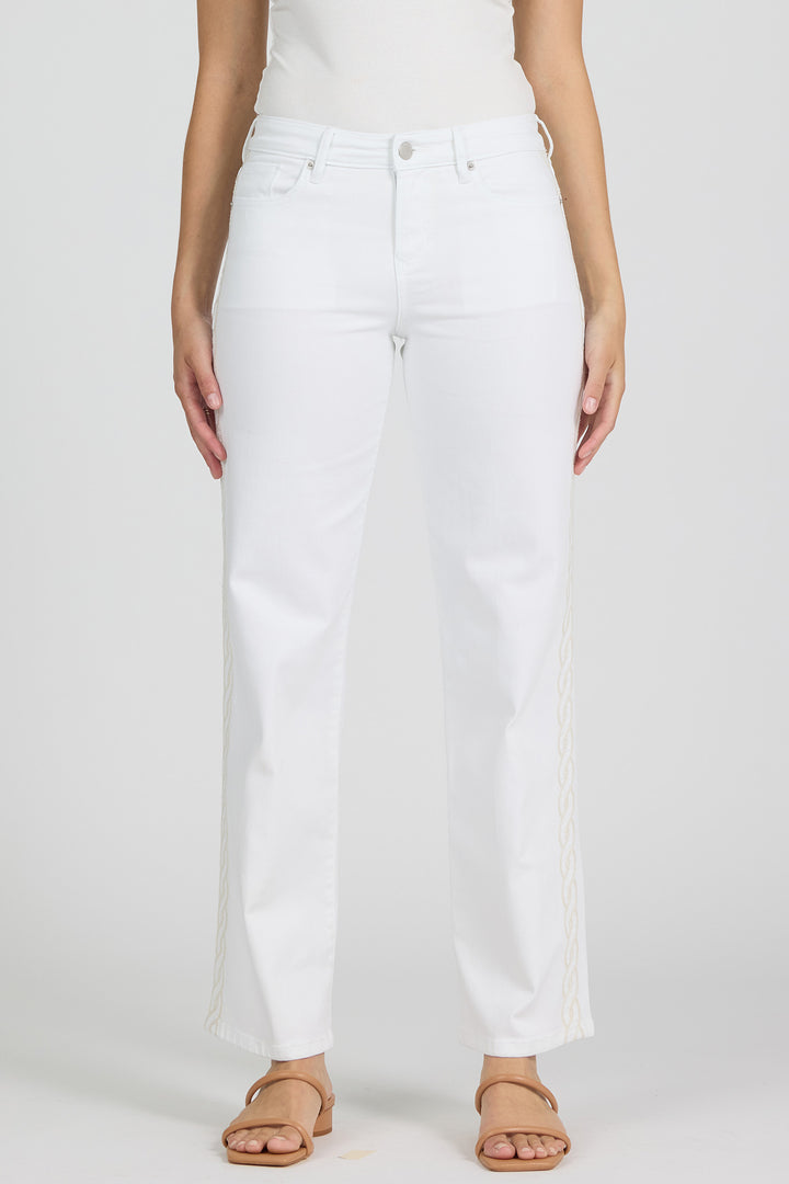 Dear John Taylor Mid Rise Jeans in White