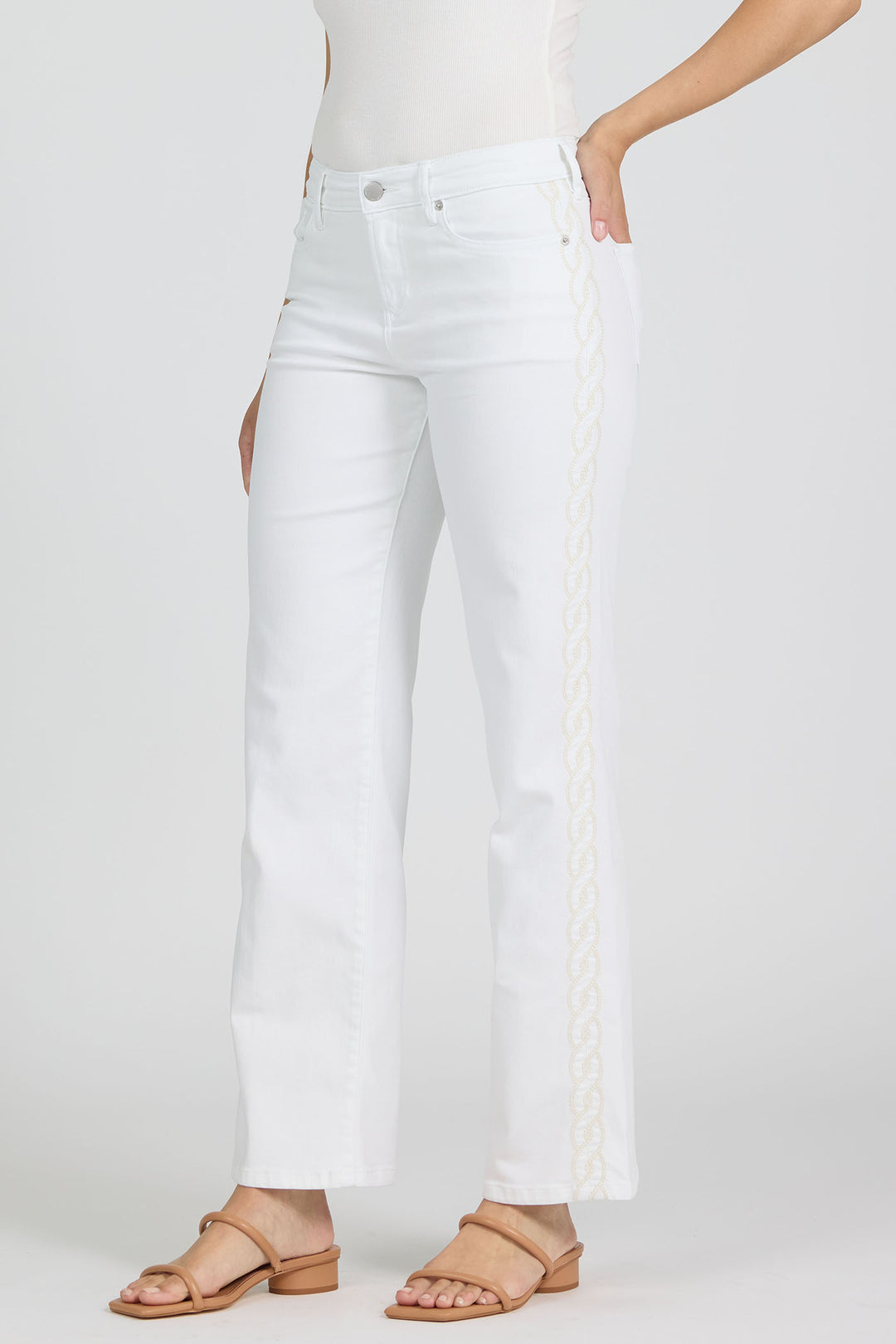 Dear John Taylor Mid Rise Jeans in White