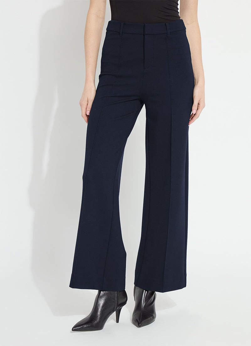 Lysse Nadia Zip Front Ponte Trouser in Midnight