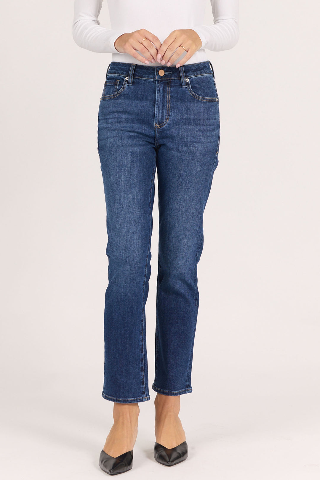 Dear John Anika Mid Rise Denim Jean in Spotlight Blue