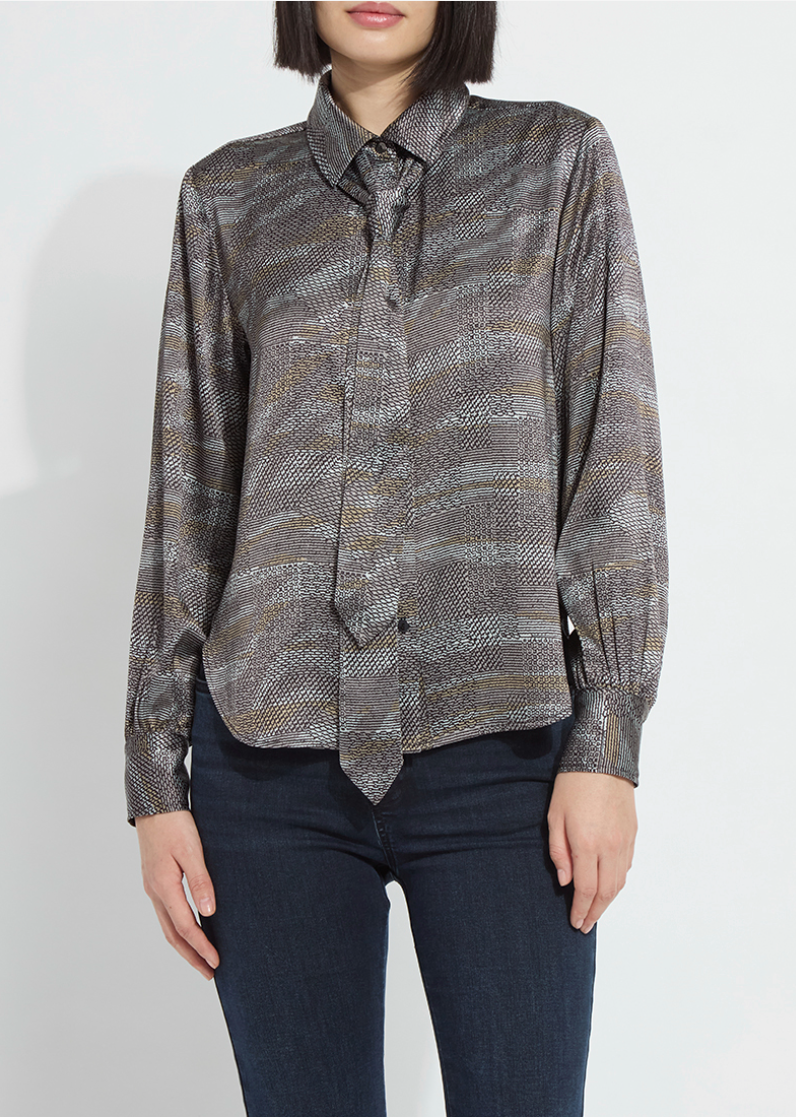 Lysse Maxine Convertible Tie Satin Shirt
