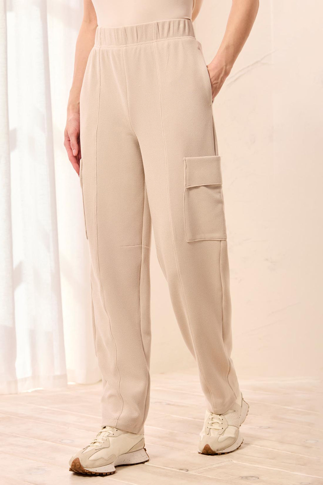 Tribal Pull-On Pant With Cargo Pockets in Sand Dune