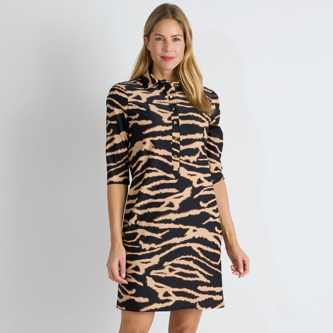 Jude Connally Susanna Dress in Modern Zebra Black