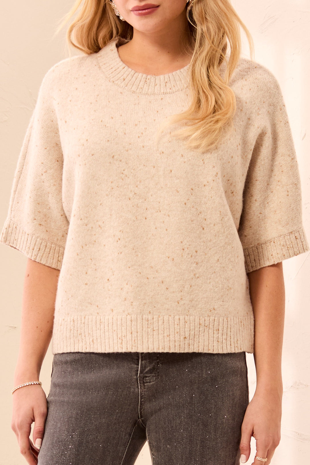 Tribal Lofty Extended Sleeve Sweater in Pashmina