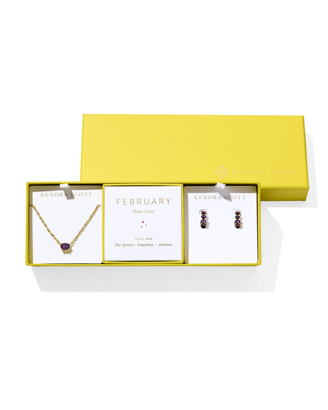 Kendra Scott Cailin Gold Birthstone Gift Set- Feburary
