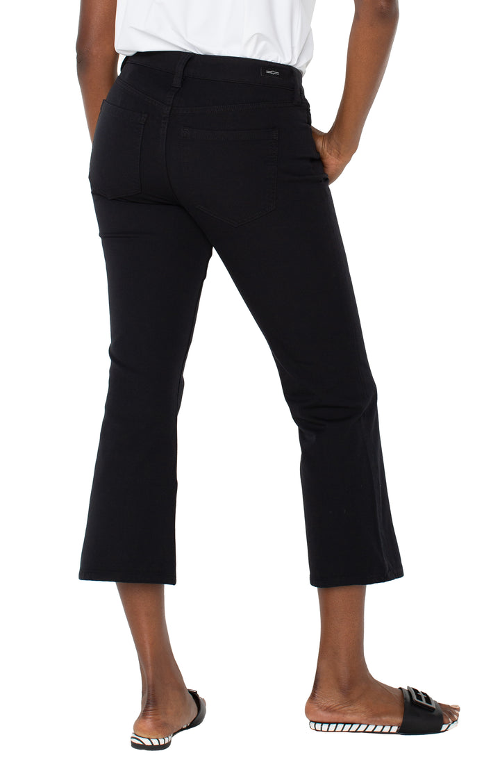 Liverpool Los Angeles Hannah Crop Flare Pant in Black